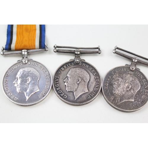 314 - WW1 War Medals L-7917 Pte Kirk E. Surrey, 306695 Pte Moore L.Pool Regt Etc x 3