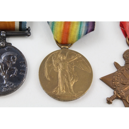 327 - WW1 1914-15 Star Trio 1583 Pte L. E. Buckley Norfolk Regt x 3