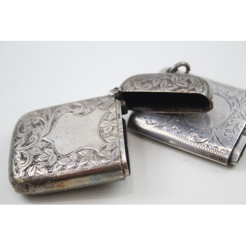 1 - 2 x antique .925 sterling silver vesta cases inc edwardian etc