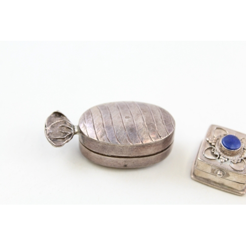 22 - 4 x .925 sterling silver pill / trinket boxes