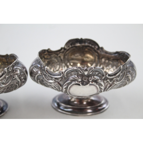 33 - 2 x .925 sterling silver salt / condiment dishes