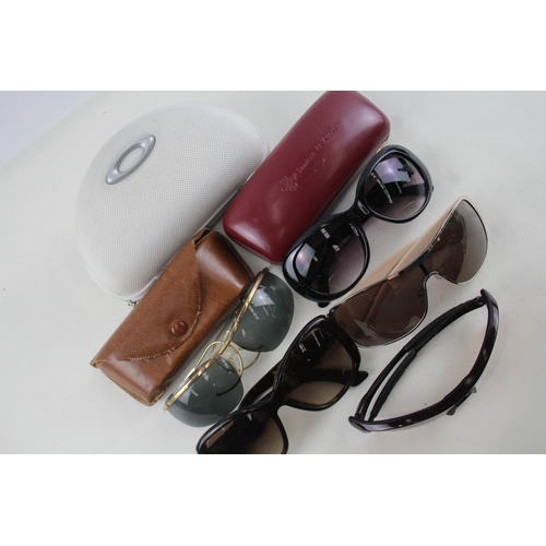 349 - Sunglasses Designer Assorted Inc Cases, Oakley, Prada, Camrose & Kross x 5