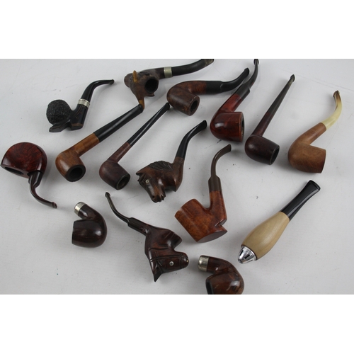 350 - Tobacco Estate Pipe Job Lot Inc. Vintage Briar Horse RAOB Torpedo Shoe Etc x 15