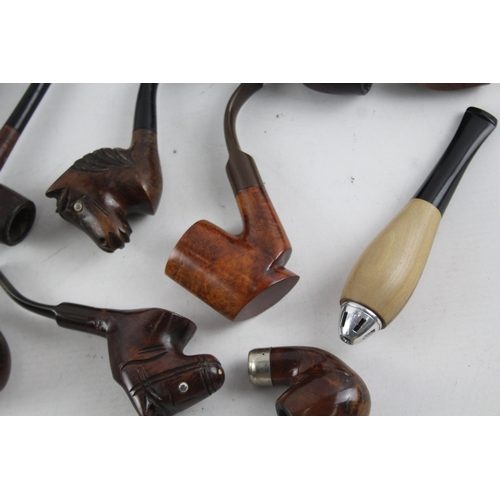 350 - Tobacco Estate Pipe Job Lot Inc. Vintage Briar Horse RAOB Torpedo Shoe Etc x 15