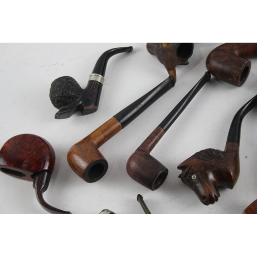 350 - Tobacco Estate Pipe Job Lot Inc. Vintage Briar Horse RAOB Torpedo Shoe Etc x 15