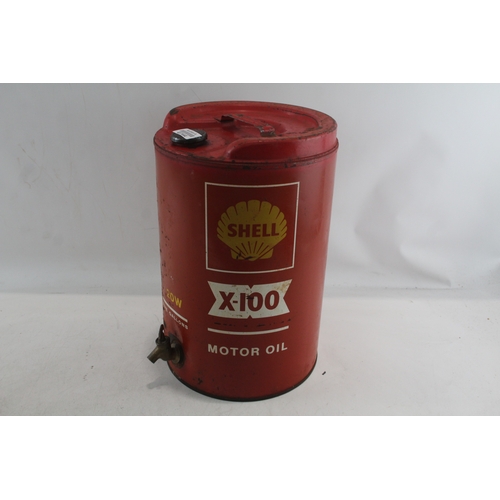 356 - Vintage Shell X-100 5 Gallon Oil Can Empty