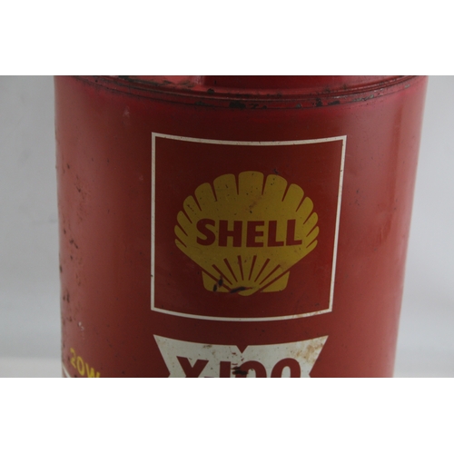 356 - Vintage Shell X-100 5 Gallon Oil Can Empty