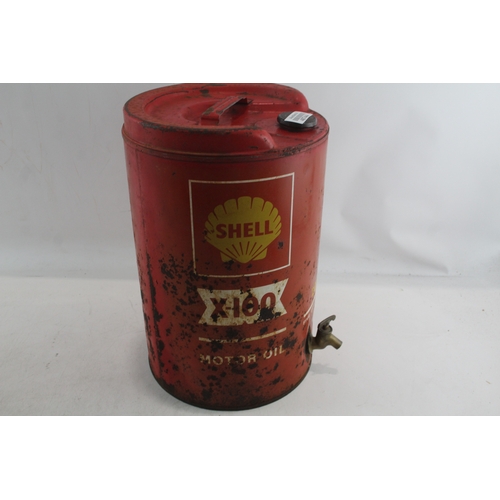 356 - Vintage Shell X-100 5 Gallon Oil Can Empty