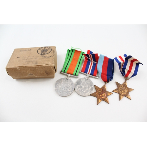 335 - Boxed WW2 France & Germany Medal Group x 4