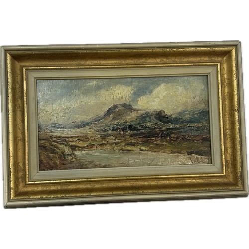 62 - Thomas Morris Ash signed oil painting on board, river landscape, approximate frame measurements: 9 x... 