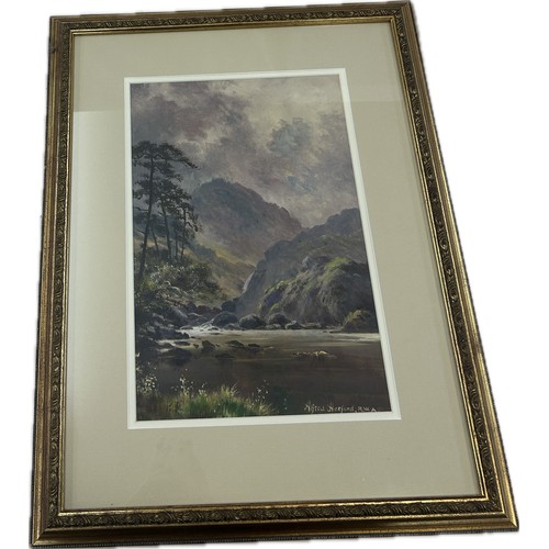 71 - Alfred Harford, RWA (1848-1913) oil painting river scene, approximate frame measurements: 22.5 x 17 ... 