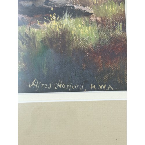 71 - Alfred Harford, RWA (1848-1913) oil painting river scene, approximate frame measurements: 22.5 x 17 ... 