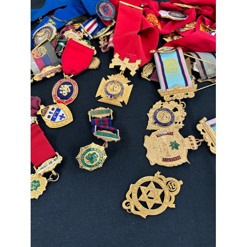 505 - Large selection of assorted masonic jewels