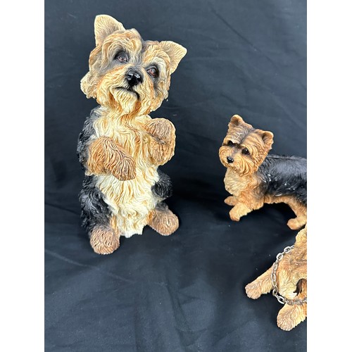 530 - Selection of Yorkshire Terrier dog figures some from ' The Leonardo Collection'