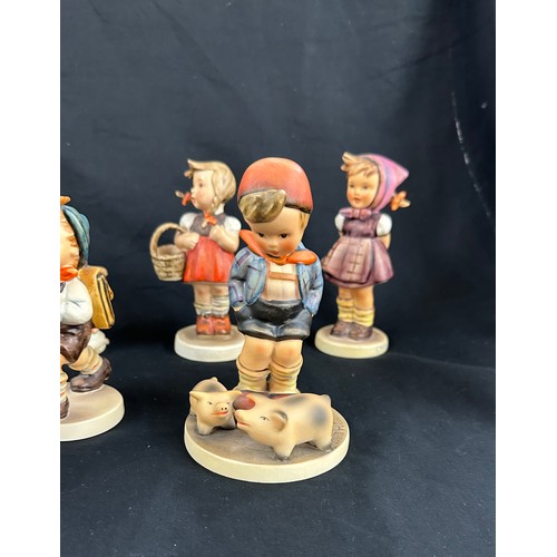 527 - Selection of vintage Goebel figures and one Capidmonte bird figure