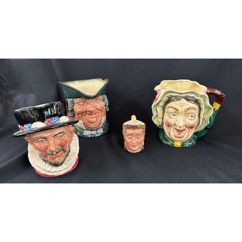 528 - Four vintage Toby jugs to include Beswick, Royal Doulton ' Beefeaters' etc