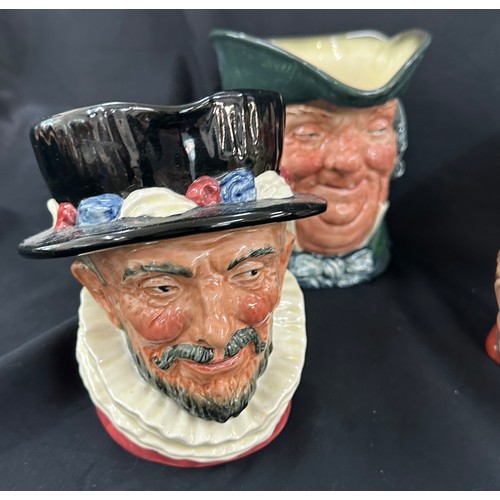 528 - Four vintage Toby jugs to include Beswick, Royal Doulton ' Beefeaters' etc