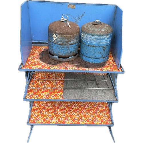 534 - 1960's collapsable camping rack, folding deck chair