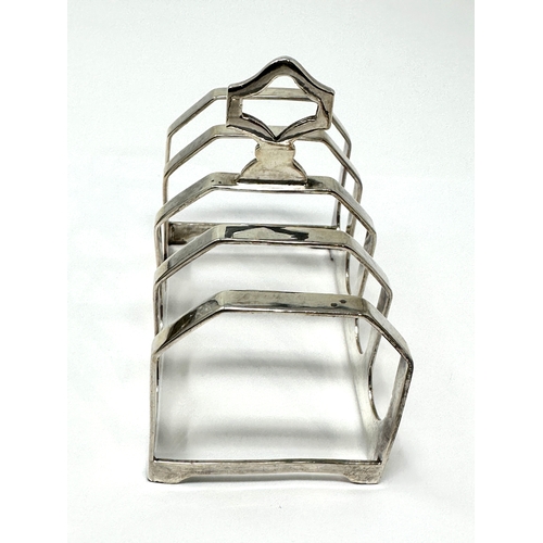 44 - Silver toast rack sheffield silver hallmarks