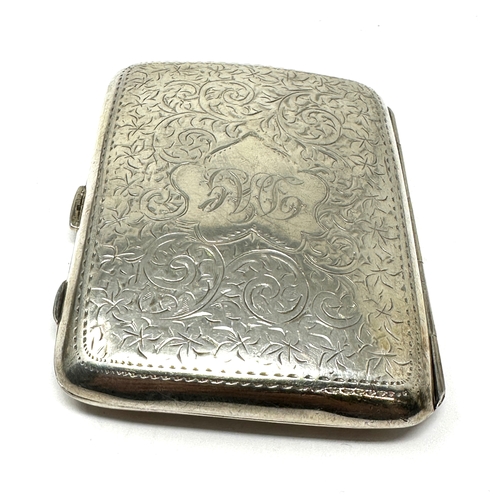 47 - Silver cigarette case Birmingham silver hallmarks