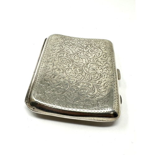 47 - Silver cigarette case Birmingham silver hallmarks