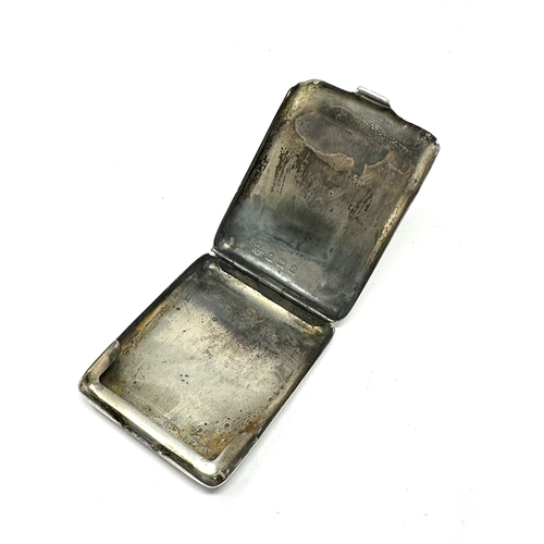 49 - silver card case measures approx 6cm by 4.5cm birmingham silver hallmarks