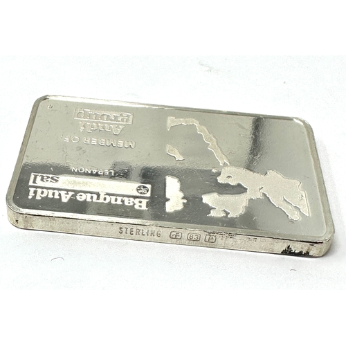 52 - Bullion silver ingot banque audi weight approx 40g