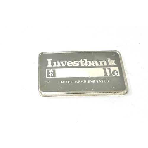 57 - Bullion silver ingot investbank audi united arab emirates weight approx 40g