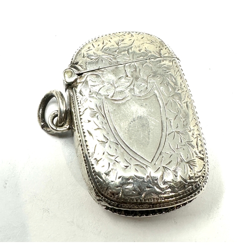 61 - Antique silver vesta case