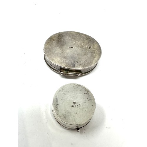 63 - 2 vintage silver pill boxes