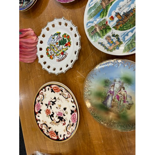 532 - Selection of collector plates and a Royal Doulton Miss Chairman figure