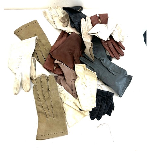 111 - Selection of ladies leather and suede gloves