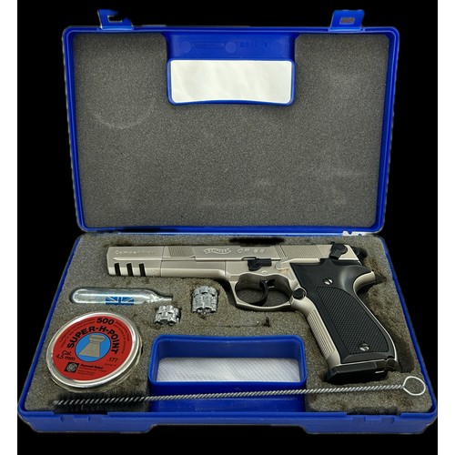 99D - .177 Walther CP88 Co2 air pistol in nickel finish, A 7461040