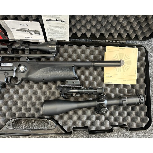 99A - Walther Reign Bullpup .22 Air Rifle with 2 scopes, protective case and operating instructions