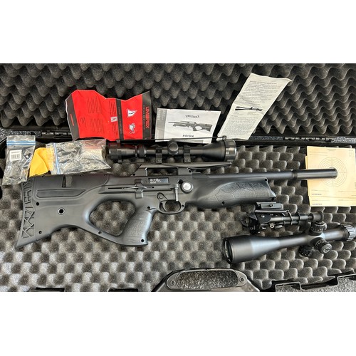 99A - Walther Reign Bullpup .22 Air Rifle with 2 scopes, protective case and operating instructions