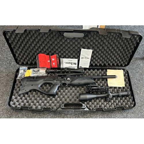 99A - Walther Reign Bullpup .22 Air Rifle with 2 scopes, protective case and operating instructions