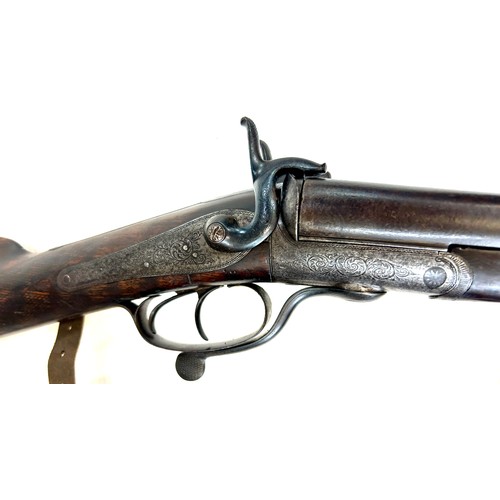 99F - William Gallyon 12 bore double barrel pinfire shotgun, sold as antique under section 58 firearms lic... 