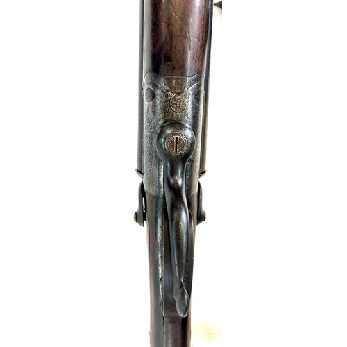 99F - William Gallyon 12 bore double barrel pinfire shotgun, sold as antique under section 58 firearms lic... 