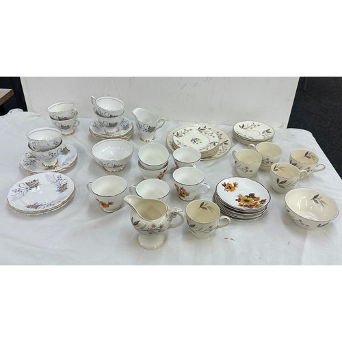 227 - Selection of part tea services includes Royal Standard, Fine bone china etc