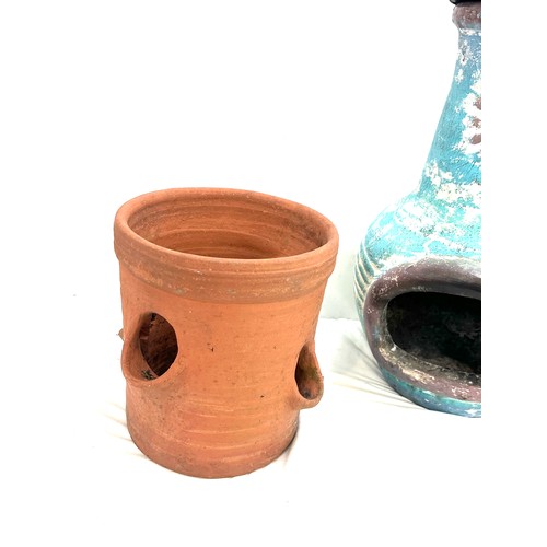 236 - Two terracotta garden items largest measures approximately 21 inches