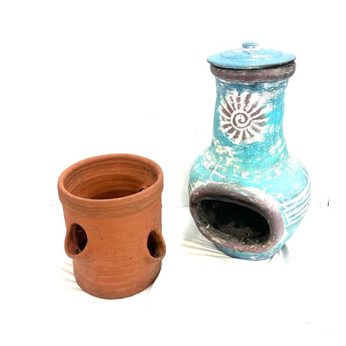 236 - Two terracotta garden items largest measures approximately 21 inches