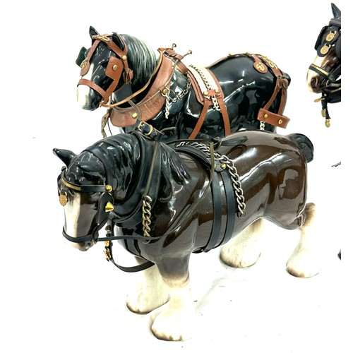 35 - Selection of 4 large shire horse figures