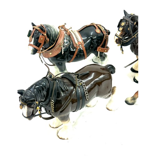 35 - Selection of 4 large shire horse figures