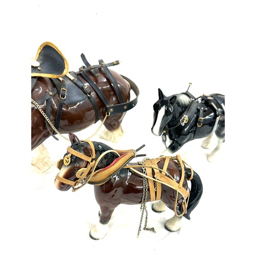 51 - Selection of 3 large shire horse figures