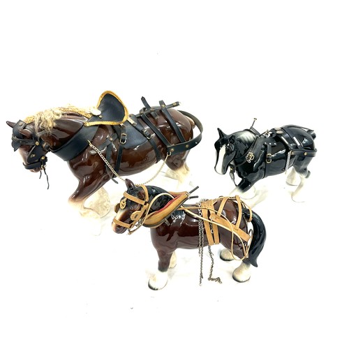 51 - Selection of 3 large shire horse figures