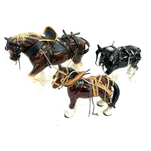 51 - Selection of 3 large shire horse figures