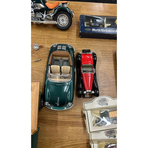 238 - Selection of assorted models cars etc includes Corgi, motorbikes etc