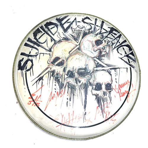 29 - Suicide silence signed drum skin