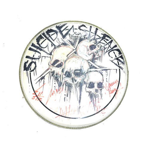 29 - Suicide silence signed drum skin