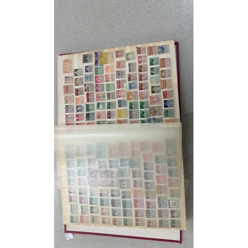 34 - Album containing various loose stamps, multiple countries, denominations